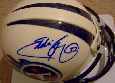Eddie George autographed Tennessee Titans mini helmet