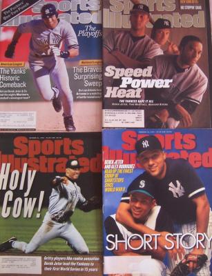 Derek Jeter (first cover) & 3 other Sports Illustrated issues