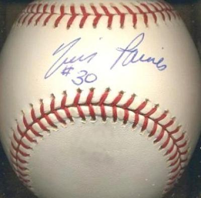Tim Raines autographed official NL baseball