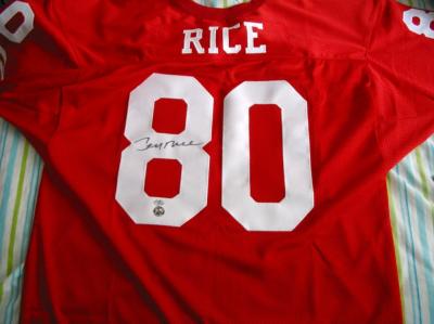 Jerry Rice autographed San Francisco 49ers authentic jersey