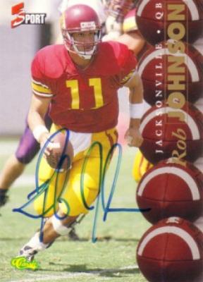 Rob Johnson certified autograph USC 1995 Classic card