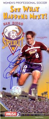 Shannon MacMillan autographed 2002 WUSA San Diego Spirit brochure