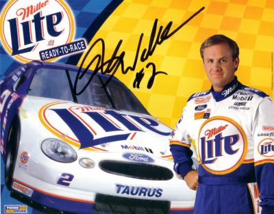 Rusty Wallace autographed 8x10 Miller Lite photo card