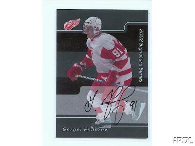 Sergei Fedorov certified autograph Detroit Red Wings Be A Player card