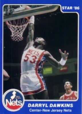 Darryl Dawkins New Jersey Nets 1986 Star Lifebuoy card