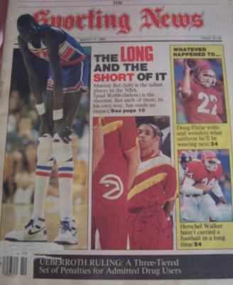Spud Webb autographed Atlanta Hawks 1986 Sporting News