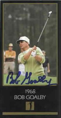 Bob Goalby autographed 1968 Masters Champion golf card