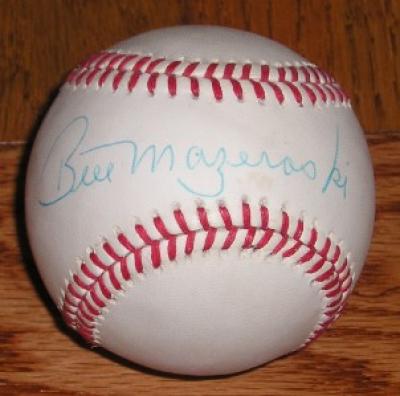 Bill Mazeroski autographed NL baseball