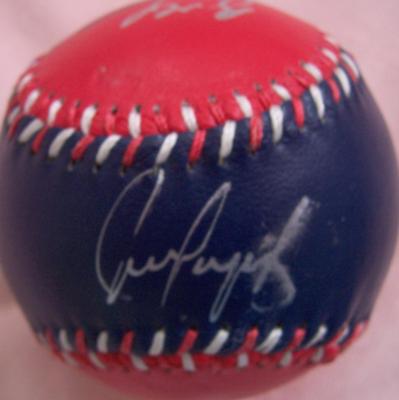 Juan Gonzalez Ivan Rodriguez Benji Gil Bobby Witt autographed 1996 Texas Rangers baseball