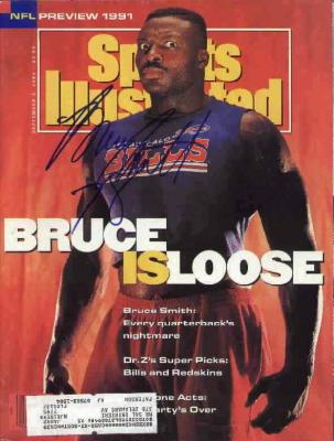 Bruce Smith autographed Buffalo Bills 1991 Sports Illustrated