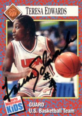 Teresa Edwards autographed USA Basketball 1991 Sports Illustrated for Kids card