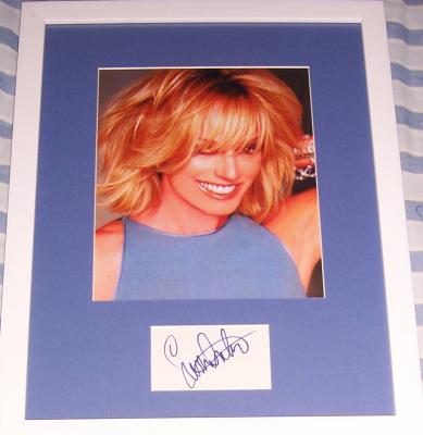 Susan Anton autograph matted & framed with 8x10 photo
