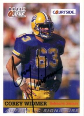 Corey Widmer Montana State certified autograph 1992 Courtside card