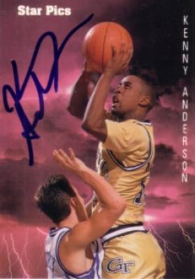 Kenny Anderson autographed Georgia Tech 1991 Star Pics card
