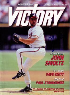 John Smoltz autographed Atlanta Braves 1998 Victory magazine
