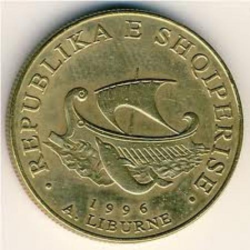 Coins;  Albania, 20 leke, 1996–2000 ...
