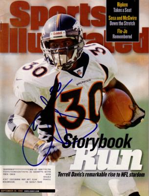 Terrell Davis autographed Denver Broncos 1998 Sports Illustrated