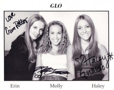 Haley Giraldo Erin Potter Molly Torrence autographed GLO 8x10 photo