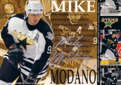 Mike Modano autographed Dallas Stars 1995 5x7 jumbo card