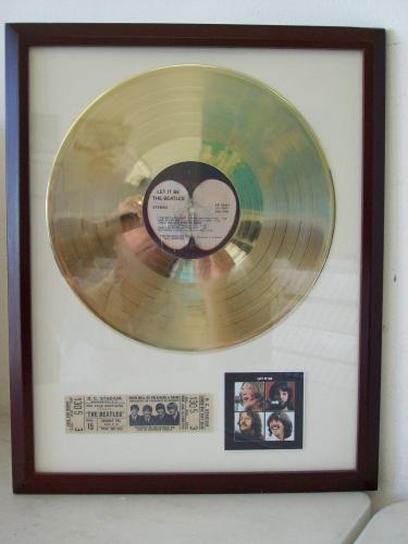 Beatles Let It Be Gold Plated Record LP Album Disc