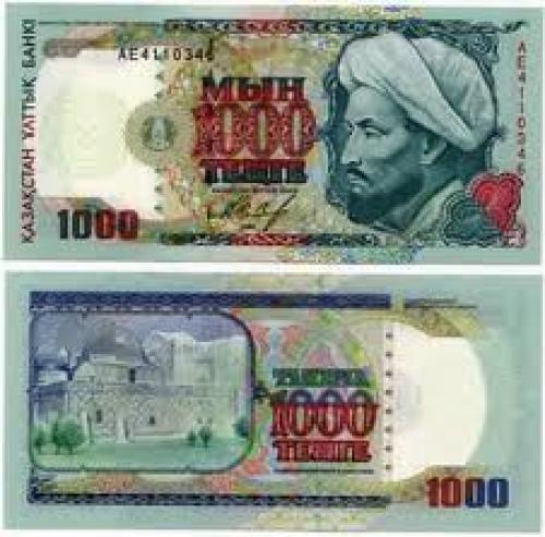 Banknotes; Kazakhstan 1000 Tehte Banknotes