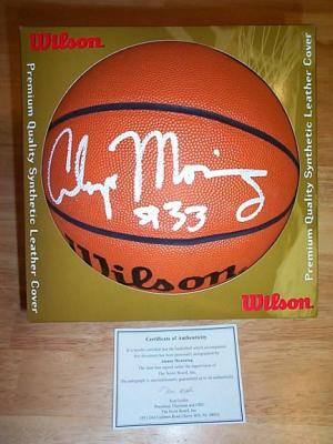 Alonzo Mourning autographed Wilson full size indoor/outdoor basketball