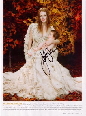 Julianne Moore autographed full page magazine photo