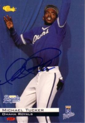 Michael Tucker certified autograph Royals 1994 Classic Minor League card