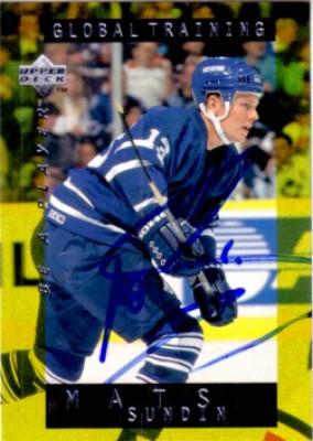 Mats Sundin autographed Toronto Maple Leafs Upper Deck card