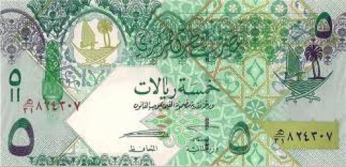 Qatar Banknote. Qatar,5 Riyals, 2008. 