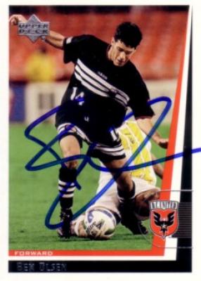 Ben Olsen autographed 1999 MLS DC United card