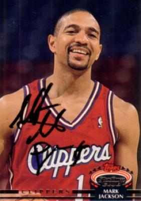 Mark Jackson autographed Los Angeles Clippers 1992 Stadium Club card