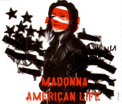 Madonna autographed American Life CD single insert