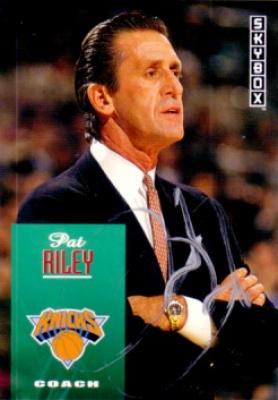 Pat Riley autographed New York Knicks 1992-93 SkyBox card