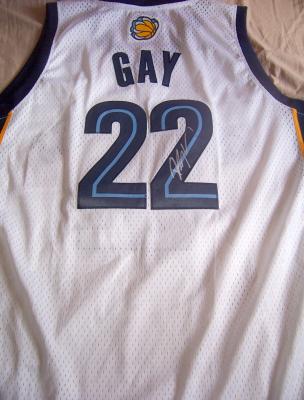 Rudy Gay autographed Memphis Grizzlies jersey