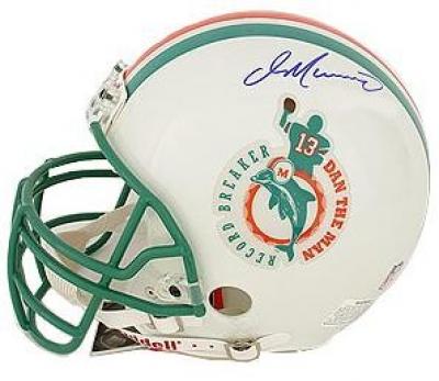 Dan Marino autographed Miami Dolphins authentic Record Breaker full size helmet (Mounted)