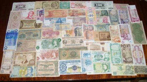 50 pcs Europe banknotes-1926-2000