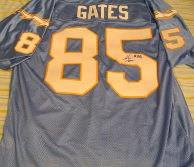 Antonio Gates autographed San Diego Chargers authentic throwback jersey