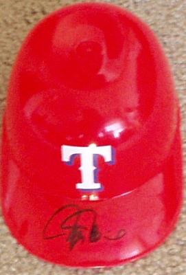 Rafael Palmeiro autographed Texas Rangers mini helmet
