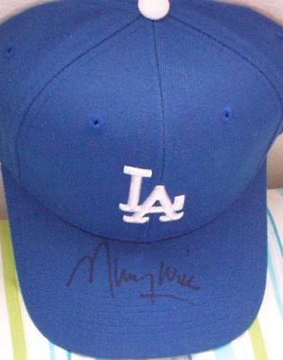 Maury Wills autographed Los Angeles Dodgers cap