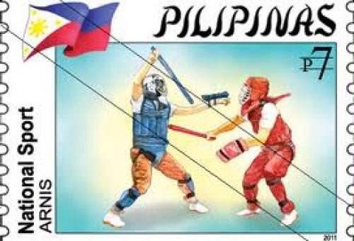 7 Pesos; Philippine stamps; Philippines Arnis Martial Arts