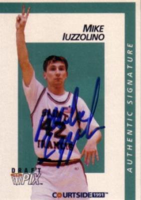 Mike Iuzzolino certified autograph St. Francis 1991 Courtside card