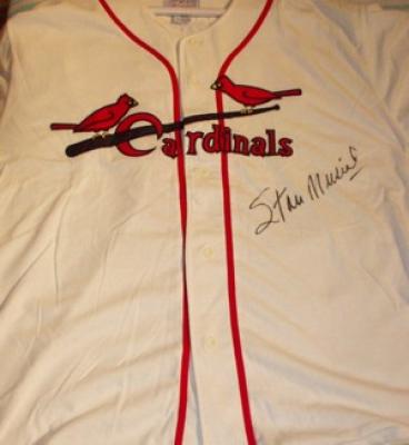 Stan Musial autographed St. Louis Cardinals jersey