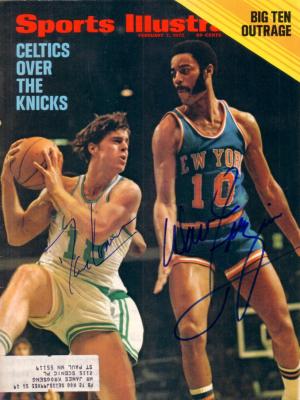 Dave Cowens & Walt Frazier autographed 1972 Sports Illustrated cover