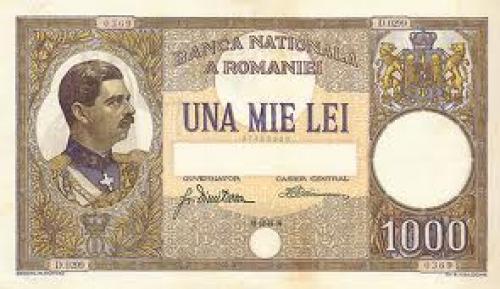 Banknotes; Romania - Carol II bank notes 1930s ; 1000 Lei