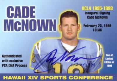 Cade McNown certified autograph 1999 UCLA 3x5 card (PSA/DNA)