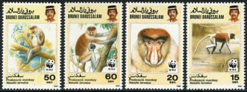 WWF, monkeys 4v; Year: 1991