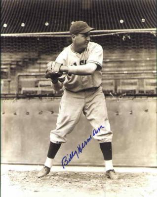 Billy Herman autographed Chicago Cubs 8x10 photo