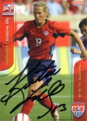 Kristine Lilly autographed 2004 U.S. Soccer card