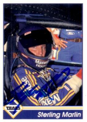Sterling Marlin (NASCAR) autographed 1992 Traks card